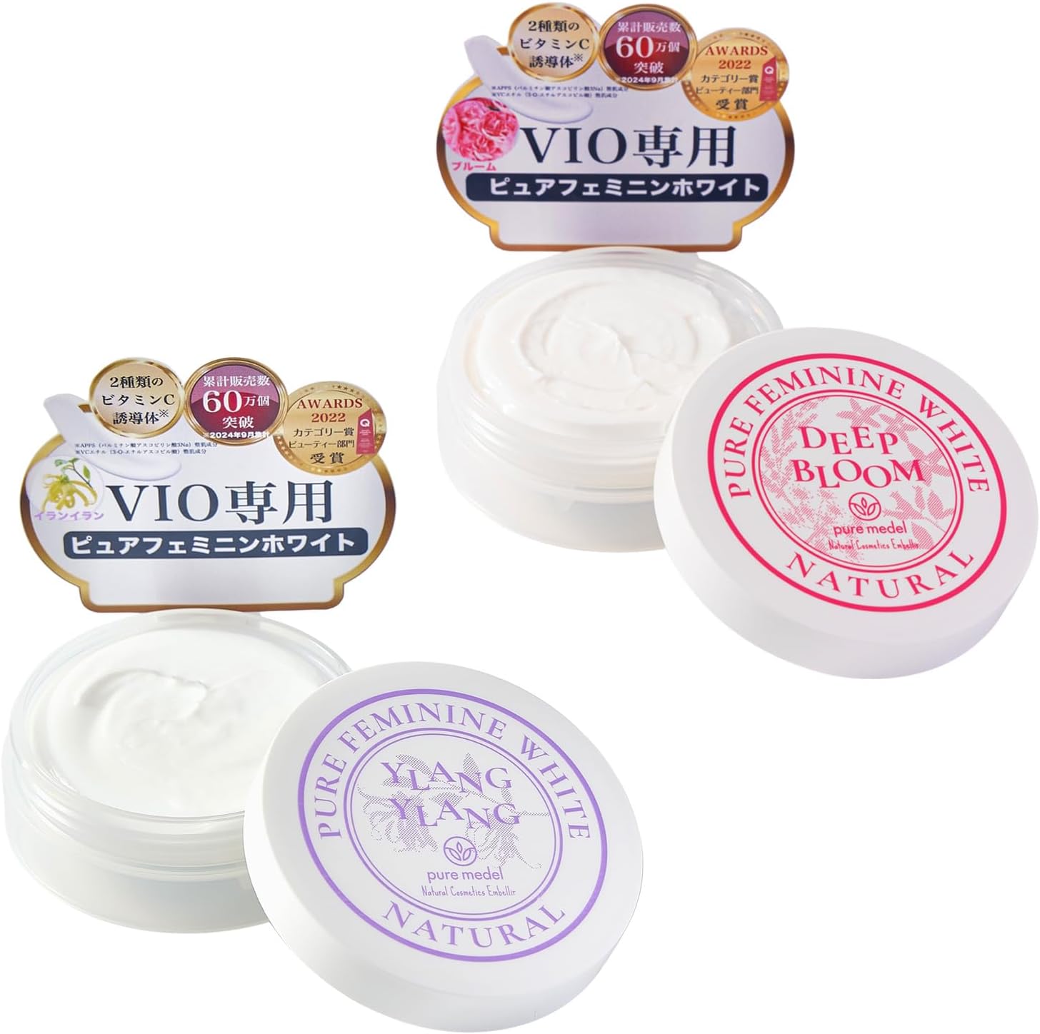 Pure Feminine White Set (Cream 2 Set(Iran & Bloom))