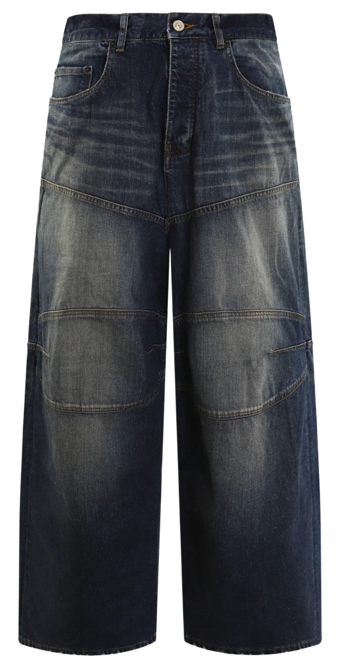 BALENCIAGA LOGO PATCH BAGGY JEANS