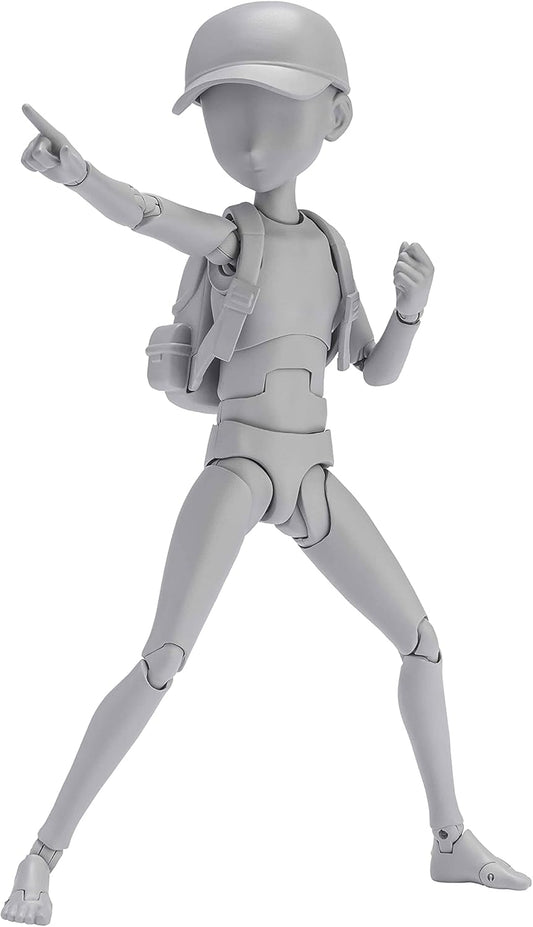 Bandai Spirits S.H. Figuarts BAS62102 Body Kun - Ken Sugimori Edition DX Set (Gray Color Ver.) Approx. 5.1 inches (130 mm), PVC & ABS Action Figure