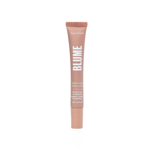 Blume Tri-Peptide Vanilla Lip Balm - Hidratante labial Superbalm con manteca de karité y escualano para hidratar profundamente y curar labios secos y agrietados, libre de crueldad animal y vegano (0.4 onzas líquidas)