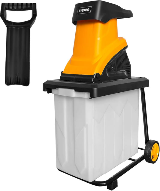 Ryusho Industry Electric Garden Shredder Wood Chipper for Home Use, Small and Lightweight, Maximum Shredding Diameter φ45mm, Gardening Electric Shredder with Rotary Cutter Disc, AC100V 50/60Hz, 5M