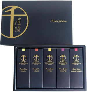 Ginza Senbikiya Ginza Fruit Yokan 6 pieces, Gift card included, Official wrapping, Official carry bag included, Gift