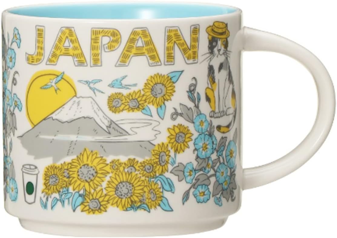 Starbucks Tumbler, Coffee, Staba, Japan Limited, Been There Series, Mug, Japan, Summer, Sunflower, 14.9 fl oz (414 ml), Cup, Cute, Stylish, Birthday, Gift, New Model, Gift, Brand, Christmas