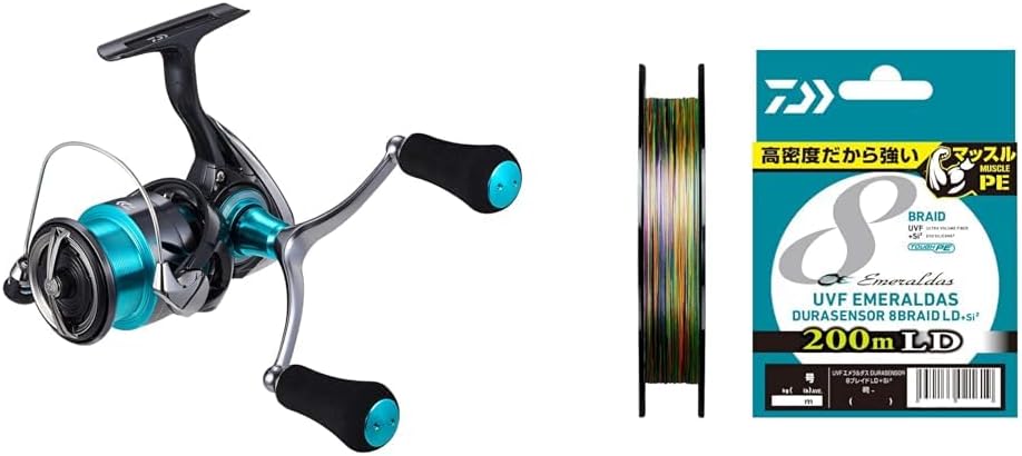 [Set Purchase] Daiwa 24 Emeralds X LT2500-XH-DH + PE Line UVF Emerald Dura Sensor x 8LD + Si2 No. 0.8 200 m 5 Colors