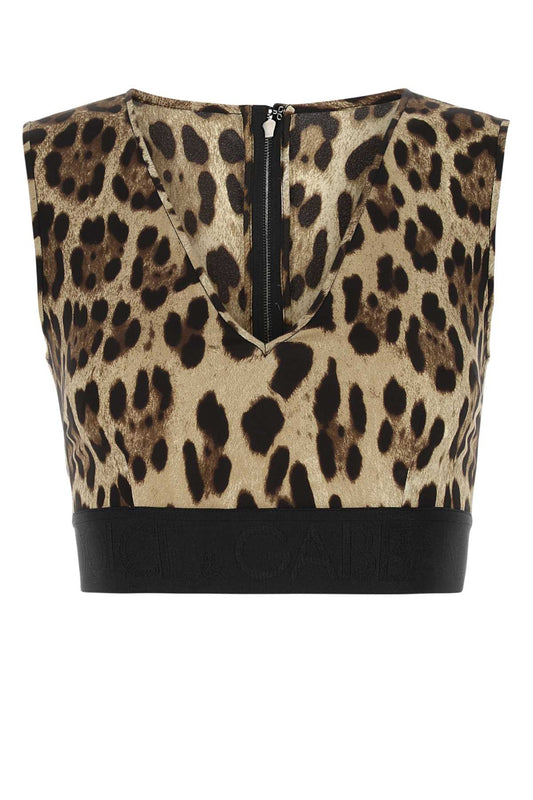 Dolce  Gabbana ドルチェ＆ガッバーナ印刷されたcharmeuseトップ - Image 1