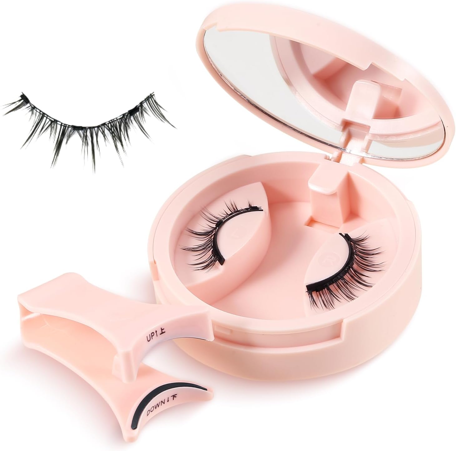 Boobe Magnetic False Eyelashes, Compact and Portable Storage Case, No Glue Required, Reusable, Easy to Apply with Included Tools