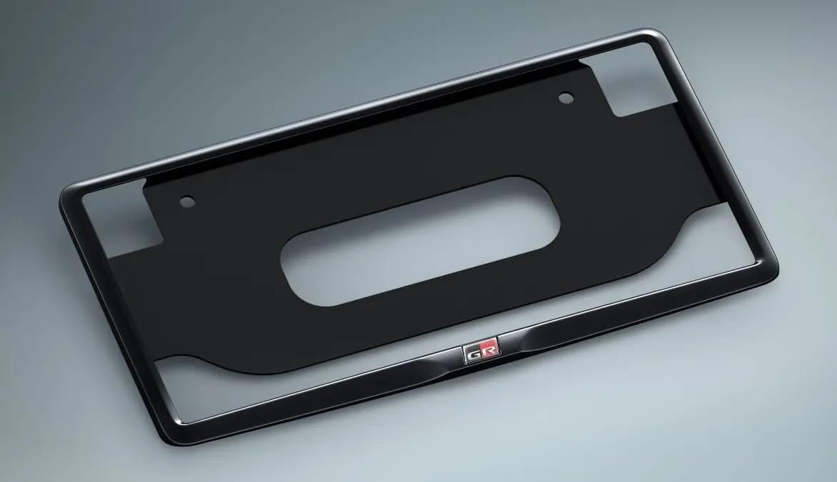 Toyota 08407-18000 Genuine Parts GR Logo License Frame Piano Black