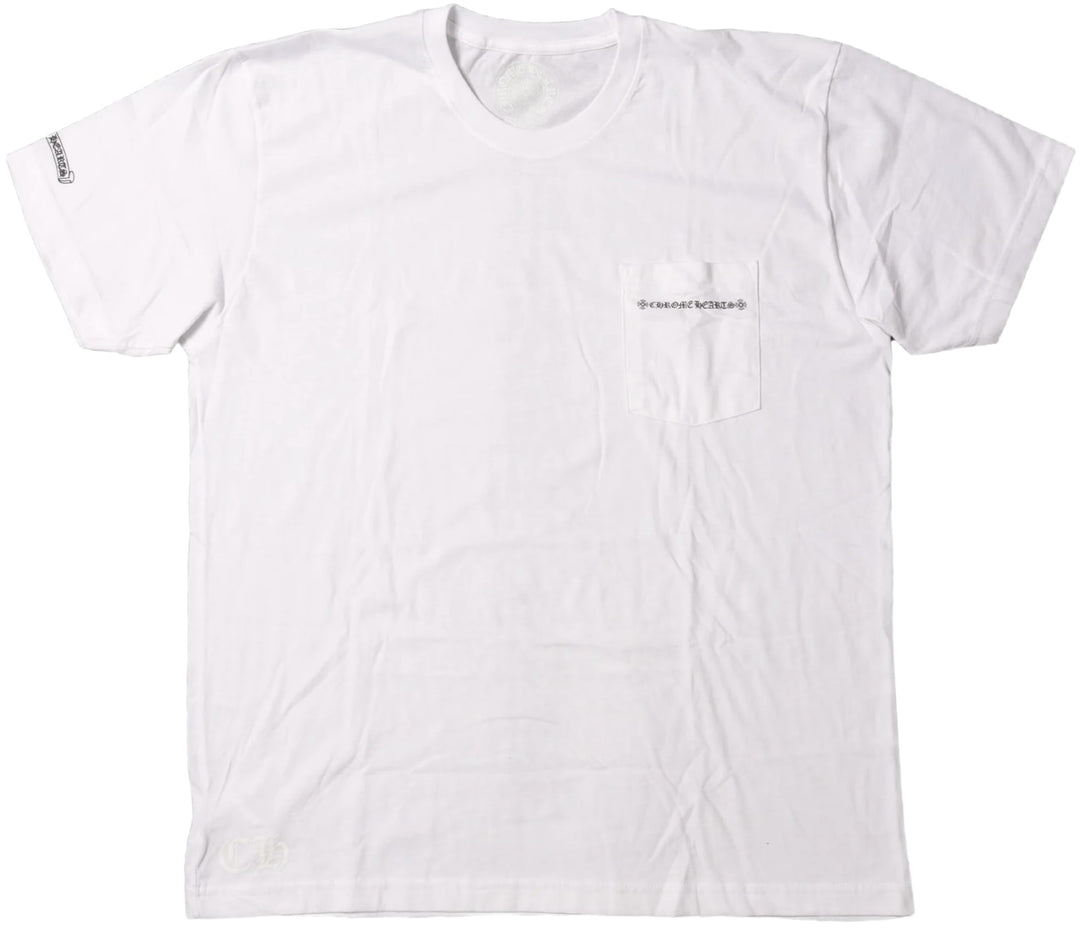 CHROME HEARTS 'CROSS SPINE' WHITE TEE