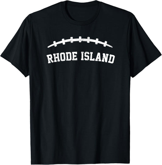 Camiseta vintage Rhode Island, Negro -