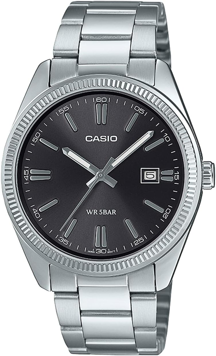 Casio Collection MTP-1302D Watch, Genuine Domestic Product, Black, Bracelet Type
