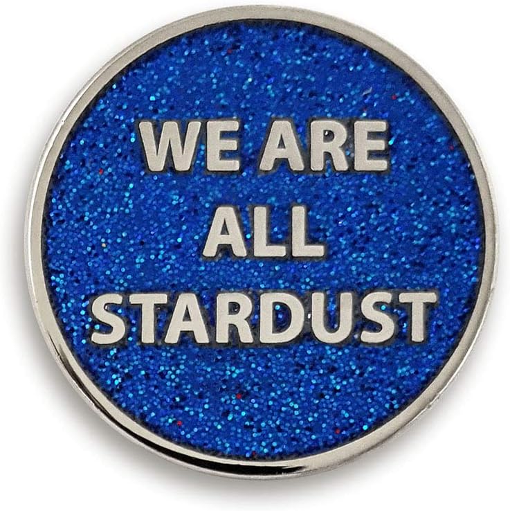 Pinsanity Pin de solapa esmaltado "We Are All Stardust", Cobre Plata Latón, No es una piedra preciosa