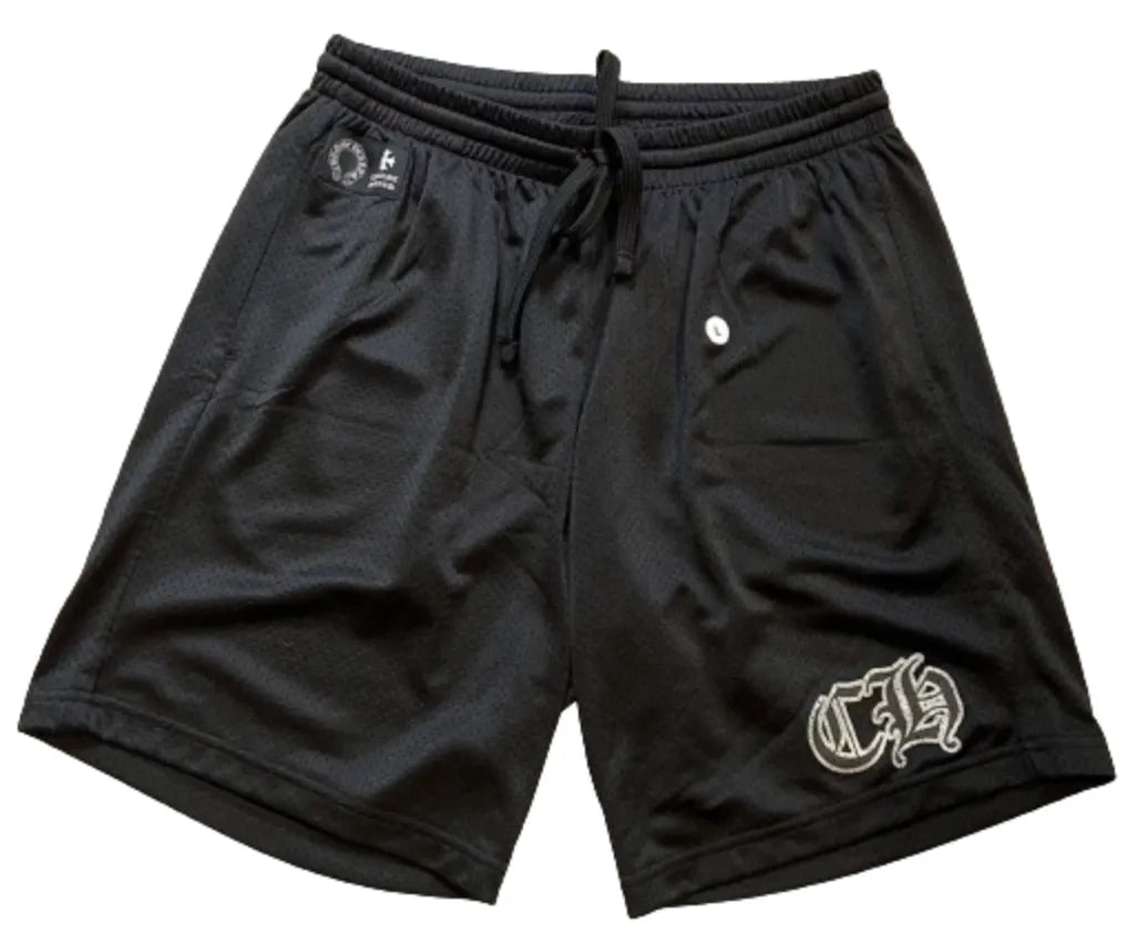CHROME HEARTS 'BLACK MESH' WARM UP SHORTS