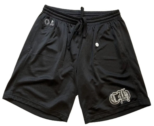 CHROME HEARTS 'BLACK MESH' WARM UP SHORTS