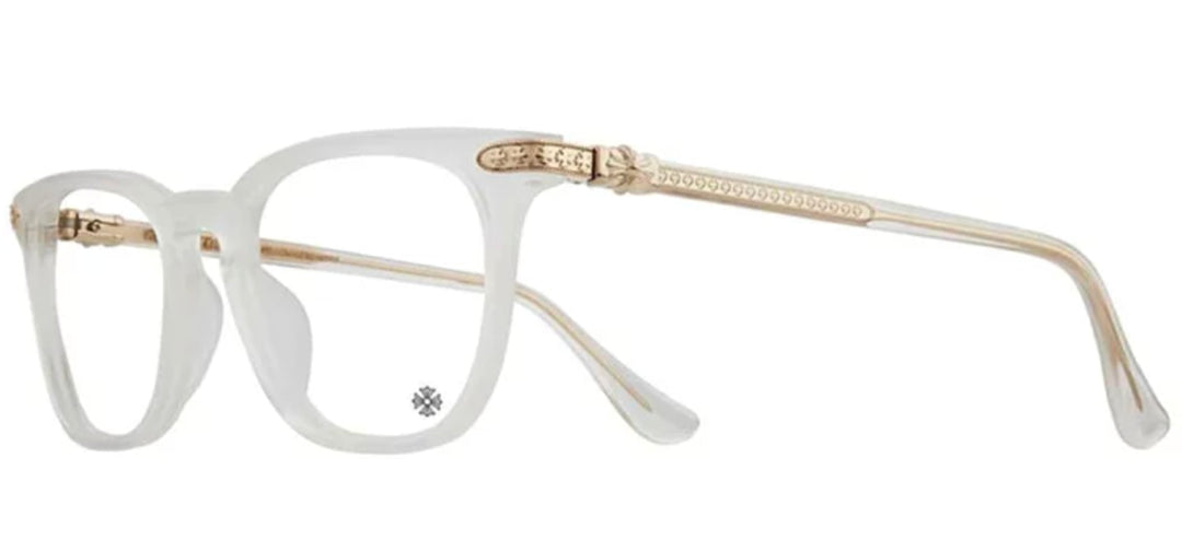 CHROME HEARTS 'GISS' MATTE CRYSTAL 18K GLASSES