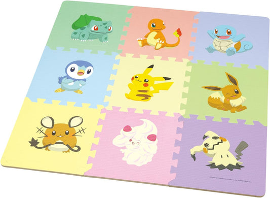 Skater IPZM1-A Puzzle Mat, 9 Pieces, Floor Mat, Floor Sheet, Toy, Pokemon, A, Boys, Girls,