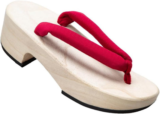 Japanese Clogs, Slippers, Women's Clogs, White Wood, Thick Soles, Summer, Ladies, Yukata Geta, Japanese Clothes, Accessories, Multicolor, Easy to Wear, Rubber Included, Summer