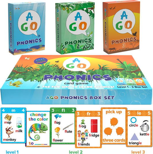 AGO Phonics 2nd Edition Card Game Box Set Level 1-3