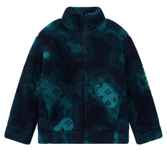 LOUIS VUITTON 'GREEN CAMO' FLEECE JACKET