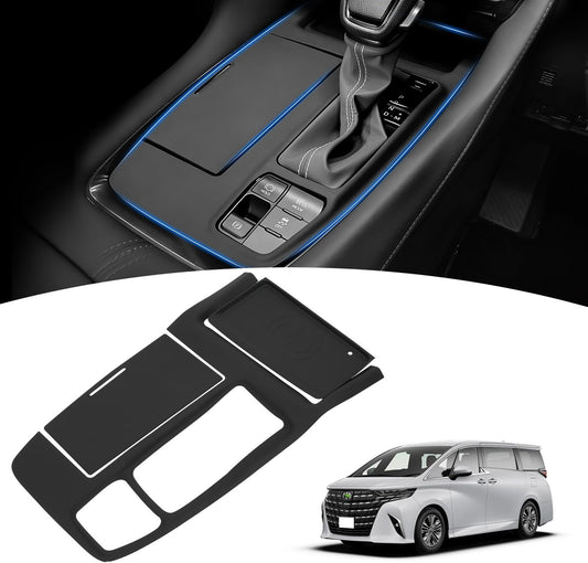 Mozan Toyota Alphard Vellfire 40 Series Shift Panel Rubber Mat Fits Z Grade Console Cover, Rubber Mat Cover, Scratch Resistant, Stain Resistant, Anti-Fingerprint, For Vehicles, Waterproof, Dustproof,