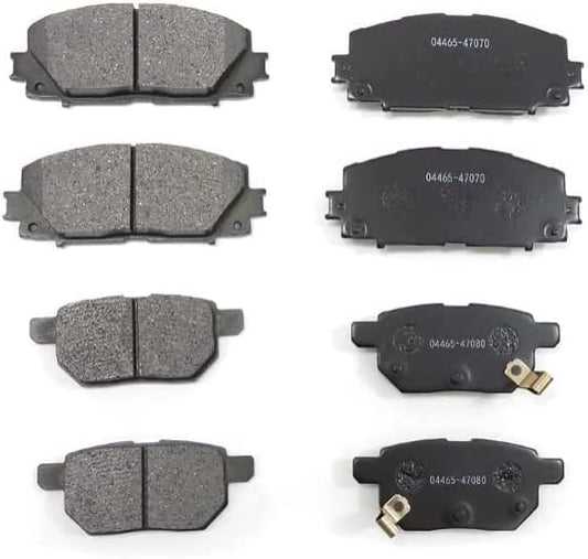 Front and Rear Set, Universal Brake Pads, 50, Prius, ZVW50, ZVW51, ZVW55, Left/Right 8 Pieces, 1 Car Work, Compatible Items, 04465-47070, 04466-47080, etc