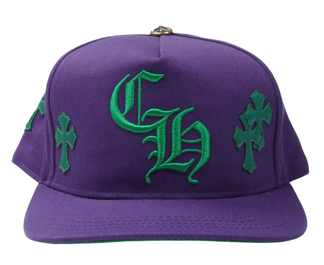 CHROME HEARTS 'SAX PURPLE' CROSS PATCH HAT