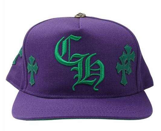CHROME HEARTS 'SAX PURPLE' CROSS PATCH HAT