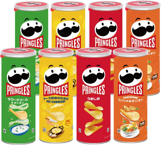Pringles Kellogg M Can 4 Types Assorted Set (Umashio・Sour Cream & Onion・Hi! CHEESE!・Teriyaki) *Set Contents May Change Depending on the Season 4 Pieces (x 2)