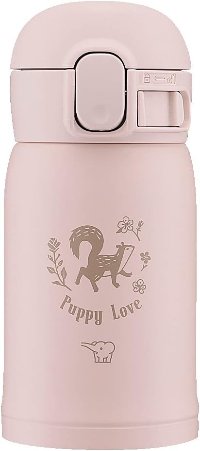 Zojirushi SM-WP24-PM Water Bottle, One-Touch Stainless Mug, Seamless, 0.7 gal (0.24 L), Vintage Rose