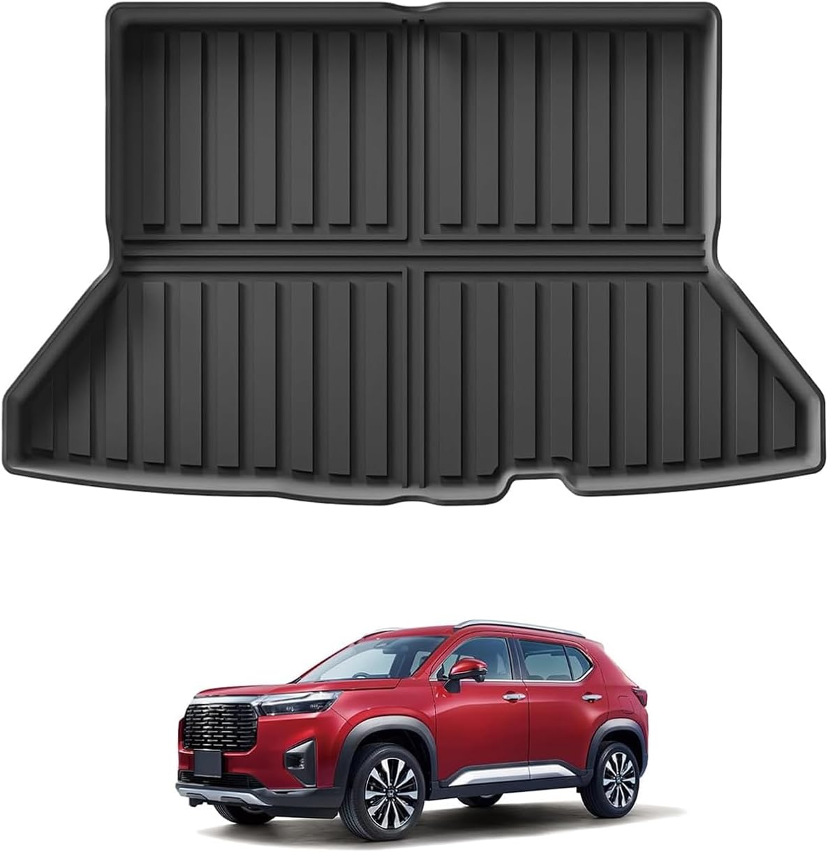 LUCKEASY Sculpted Luggage Mat for Specific Vehicles, Trunk Mat, Sculpted Luggage Tray, TPE Material, Easy Install, Factory Replacement, Waterproof, Wear & Dirt-Resistant, Protects Interior, Black