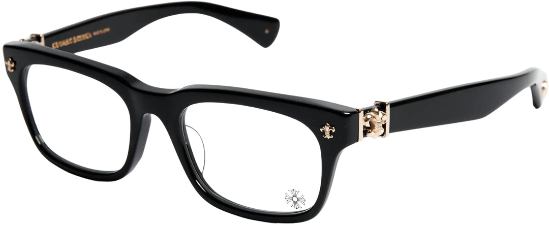 CHROME HEARTS 'GITTIN ANY?' 18K GOLD BLACK GLASSES