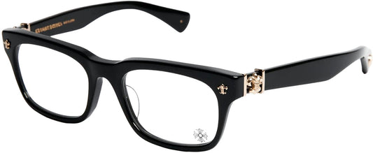 CHROME HEARTS 'GITTIN ANY?' 18K GOLD BLACK GLASSES