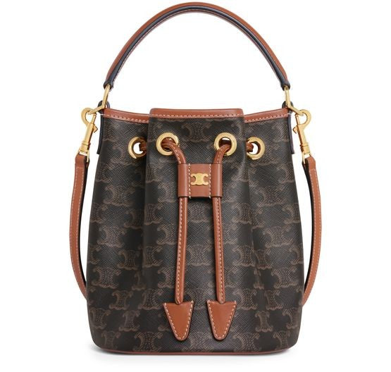 CELINE Clara bag in Triomphe canvas and calfskin - Image 1