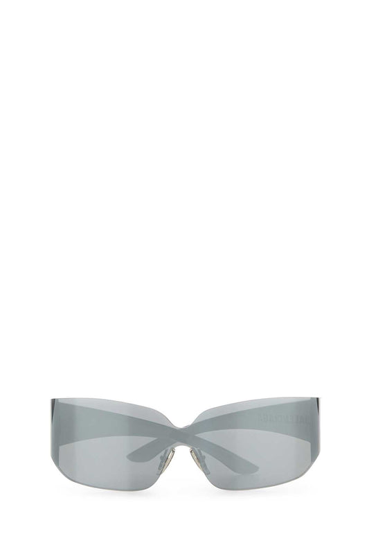 Balenciaga Grey Nylon Mono Square Sunglasses - Image 1