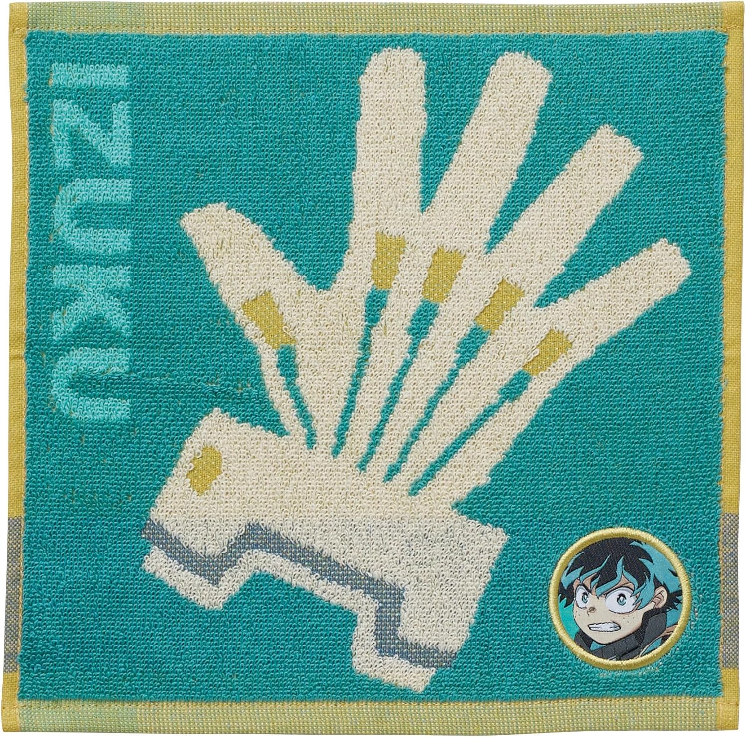 BANDAI Mini Towel My Hero Academia Izuku Midoriya Handkerchief 100% Cotton Character Antibacterial Deodorant Present Gift Birthday 4385000000