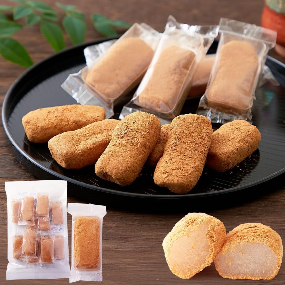 Natural Life Kinako Mochi (12 Pieces), Domestic Soybean Flour, Individual Packaging, Japanese Sweets, Rice Cake, Mochi, Sweets, Kinako Mochi, Kinako, Mochi Confectionery, Dango, Confectionery, Sweets