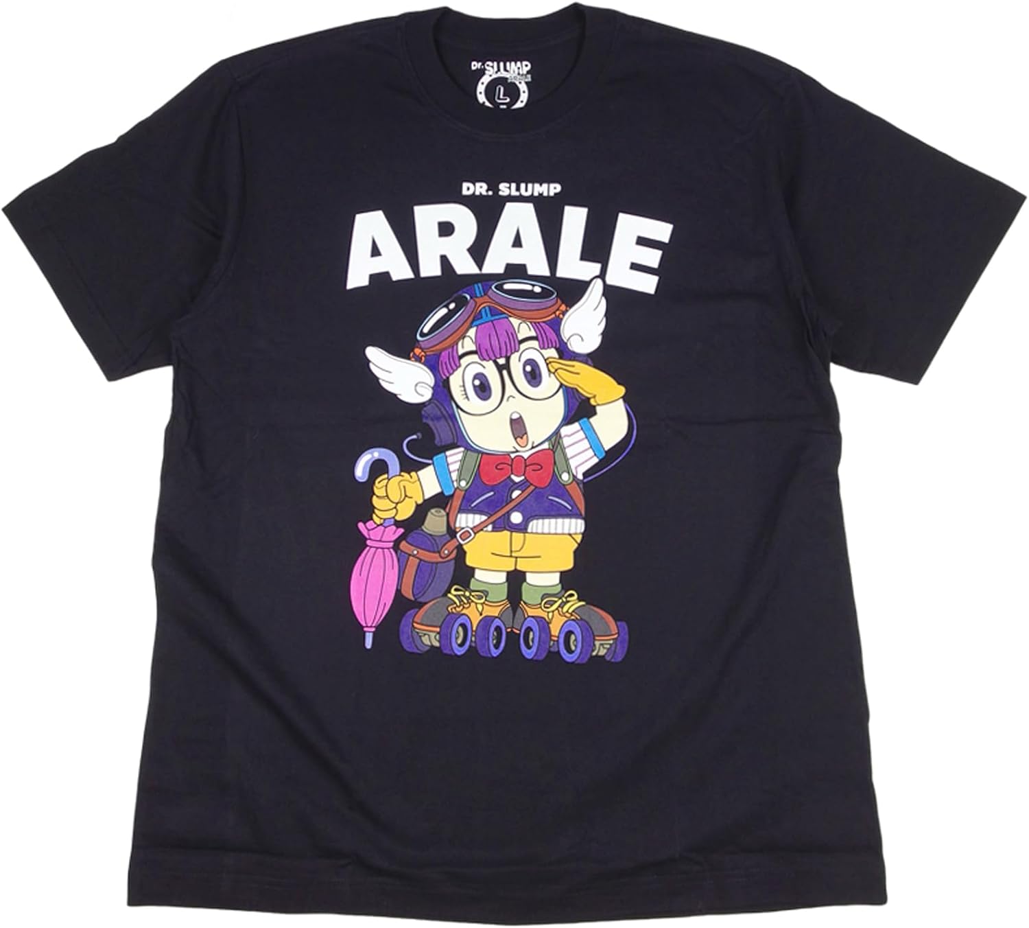 [EVERSOUL] Dr. Slump Arale-chan T-shirt, Short Sleeve, Anime Character, ARALE Doctor Slamp, Goods, Cute, Unisex, Black