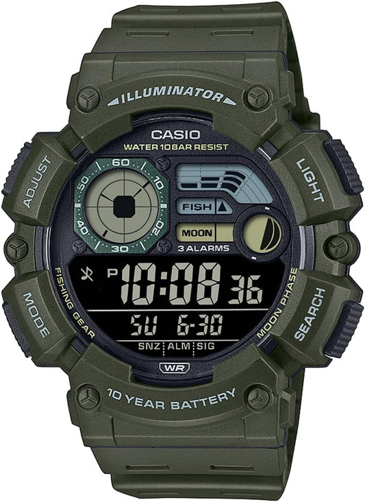 Casio Collection WS-1500H Watch, Genuine Domestic Product, Khaki