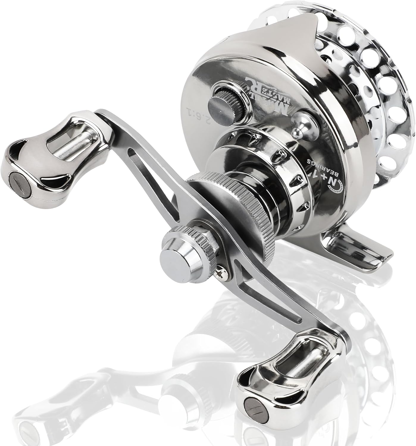 Sanrike Raft Reel, Chinu Reel, Raft Fishing, All Metal, Drop In, Gear Ratio, 3.6:1, Right Winding, Drag Force, 11.0 lbs (5 kg), Squid Reel, Casserole Fishing, Ice Fishing (Metal Plating/Right Winder)