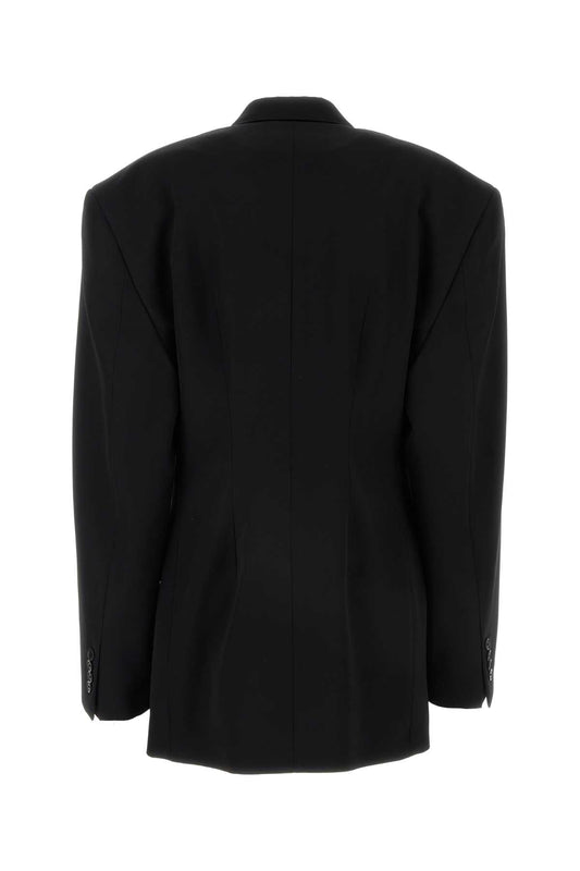 Balenciaga Black Baratheaの特大のシンチブレザー - Image 1