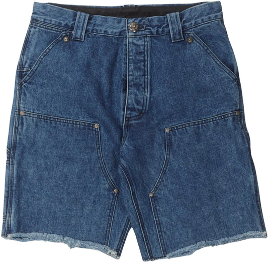 CHROME HEARTS DOUBLE KNEE CARPENTER DENIM SHORTS