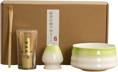 hybmszj Tea Ceremony Set, Matcha Set, Japanese Tea Ceremony Set, Matcha Kit, 1000 Count Chasen, Chasen, Teaspoon, Matcha Bowl, Tea Utensils, Set of 4, For Beginners, Cherry Blossoms, Respect for the