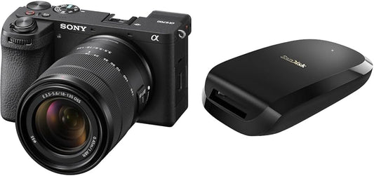 Sony APS-C Mirrorless SLR Camera α6700 High Magnification Zoom Lens Kit (Included Lens: SEL18135), Black, ILCE-6700M + SanDisk Extreme Pro CFexpress Type B Card Reader USB 3.1 Gen2 SDDR-F451-JNGEN