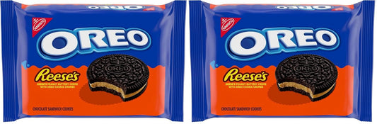 OREO REESE'S Peanut Buttery Creme Chocolate Sandwich Cookies, 12.35 oz (Pack of 2)
