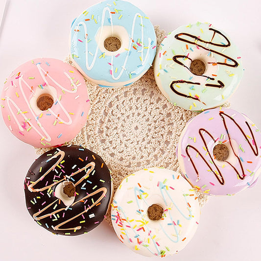 RemeeHi Food Sample Donut Display Specimen Toy Set Photography Prop Decoration Object (Donut 6-Piece Set)