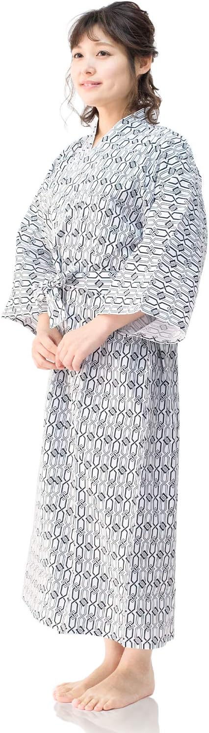 [KYOETSU] [キョウエツ] 旅館 浴衣 温泉浴衣 レディース 2点セット(浴衣/共紐)