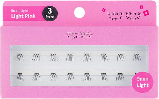 CCAMBBAK Partial False Eyelashes Eyelash Extensions Semi-Permanent Idle Eyelash Type 0.3 - 0.5 inches (8 - 12 mm), Matsueku Self False Eyelashes, Natural, Popular, DIY False Eyelashes (9mm Light