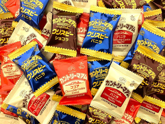 Country Maid 108-Piece Bulk Pack Commercial Use 4-Variety Assortment Over 1kg (Crispy Vanilla・Crispy Choco・Vanilla・Cocoa) Large Capacity Candy Snack Gift Party Various Events Fujiya