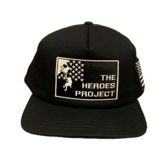 CHROME HEARTS 'THE HEROES PROJECT' BLACK TRUCKER HAT