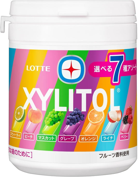 Lotte Xylitol Gum 7 Assorted Bottles 4.6 oz (133 g)