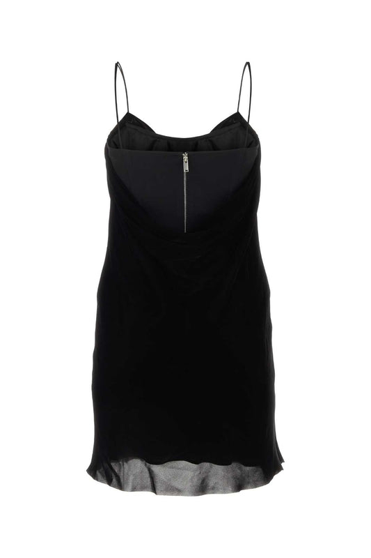 Dion Lee ディオンリーブラックベルベットミニドレス - Image 1